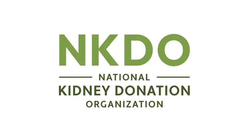 Logo for the National Kidney Donation Organization. The acronym NKDO is in large green text above the stacked words "National Kidney Donation Organization," also in green.